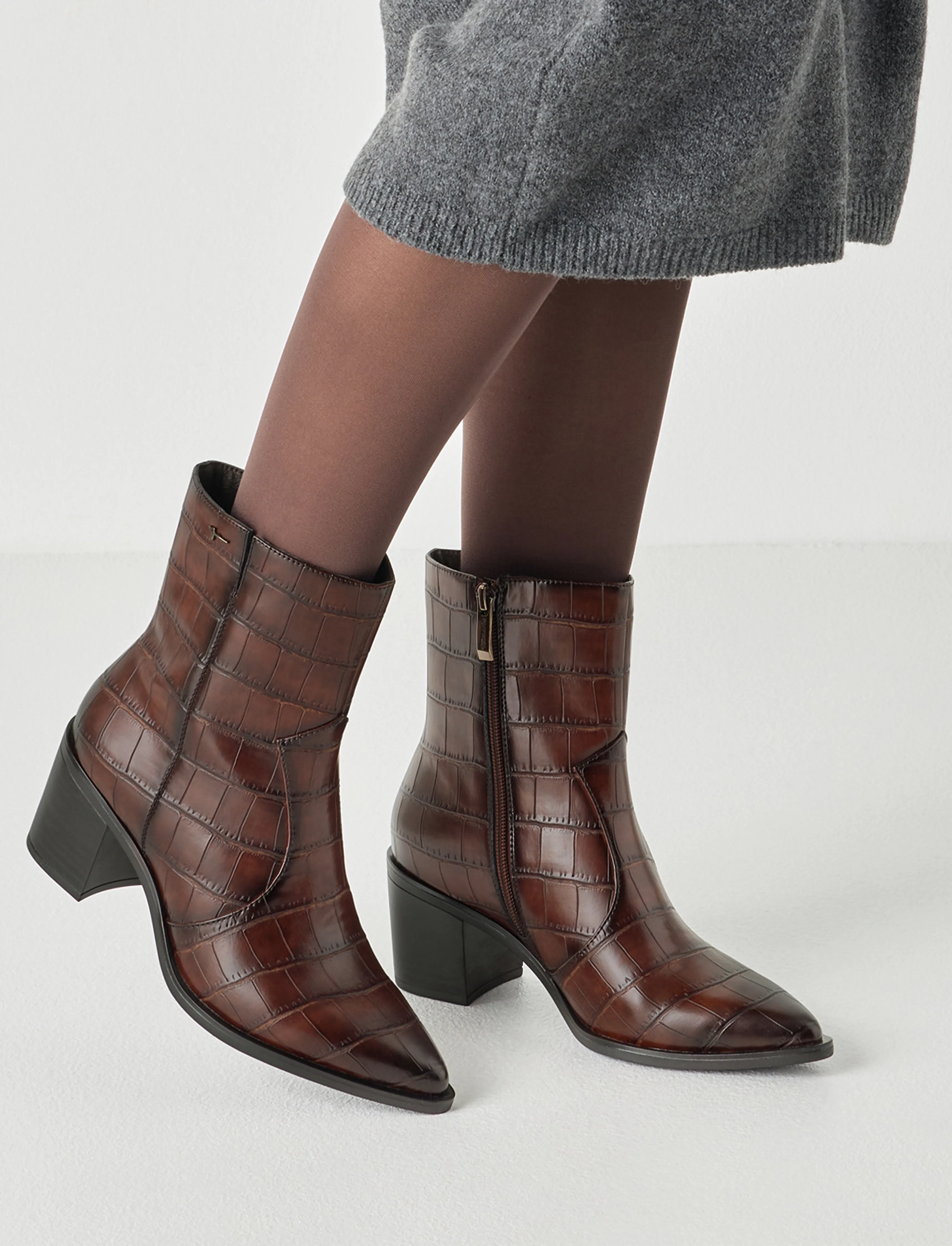 Tamaris - Women Boots - støvletter - muscat croco - 5