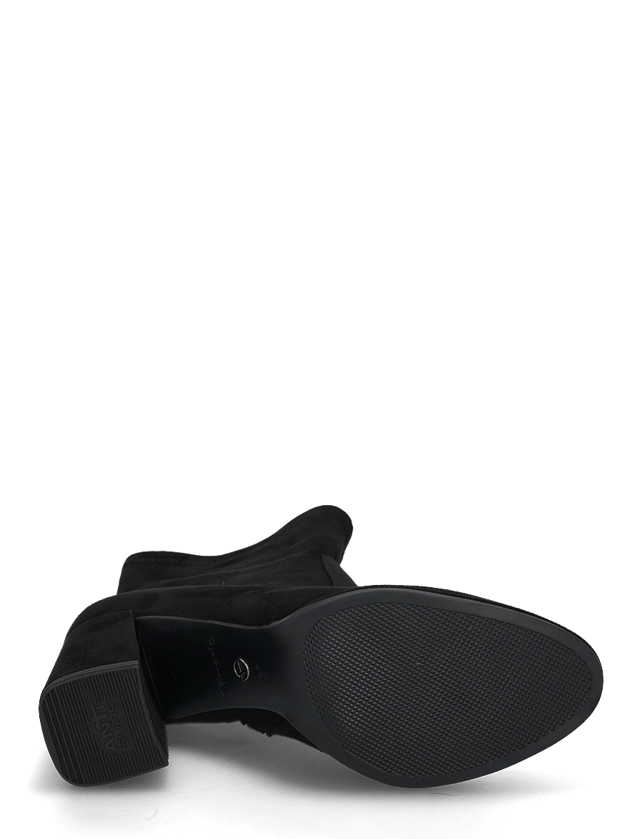 Tamaris - Women Boots - enkellaarsjes met hak - black suede - 4