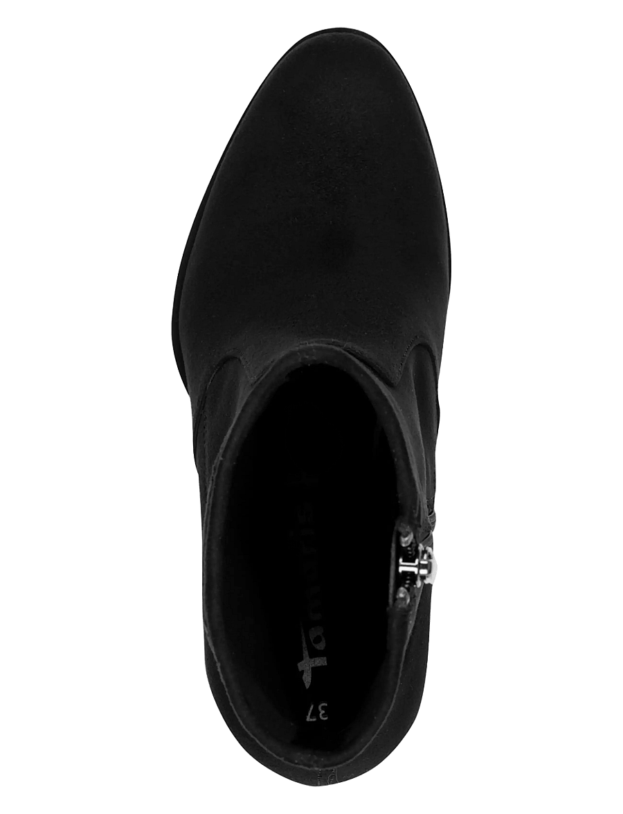 Tamaris - Women Boots - enkellaarsjes met hak - black suede - 5