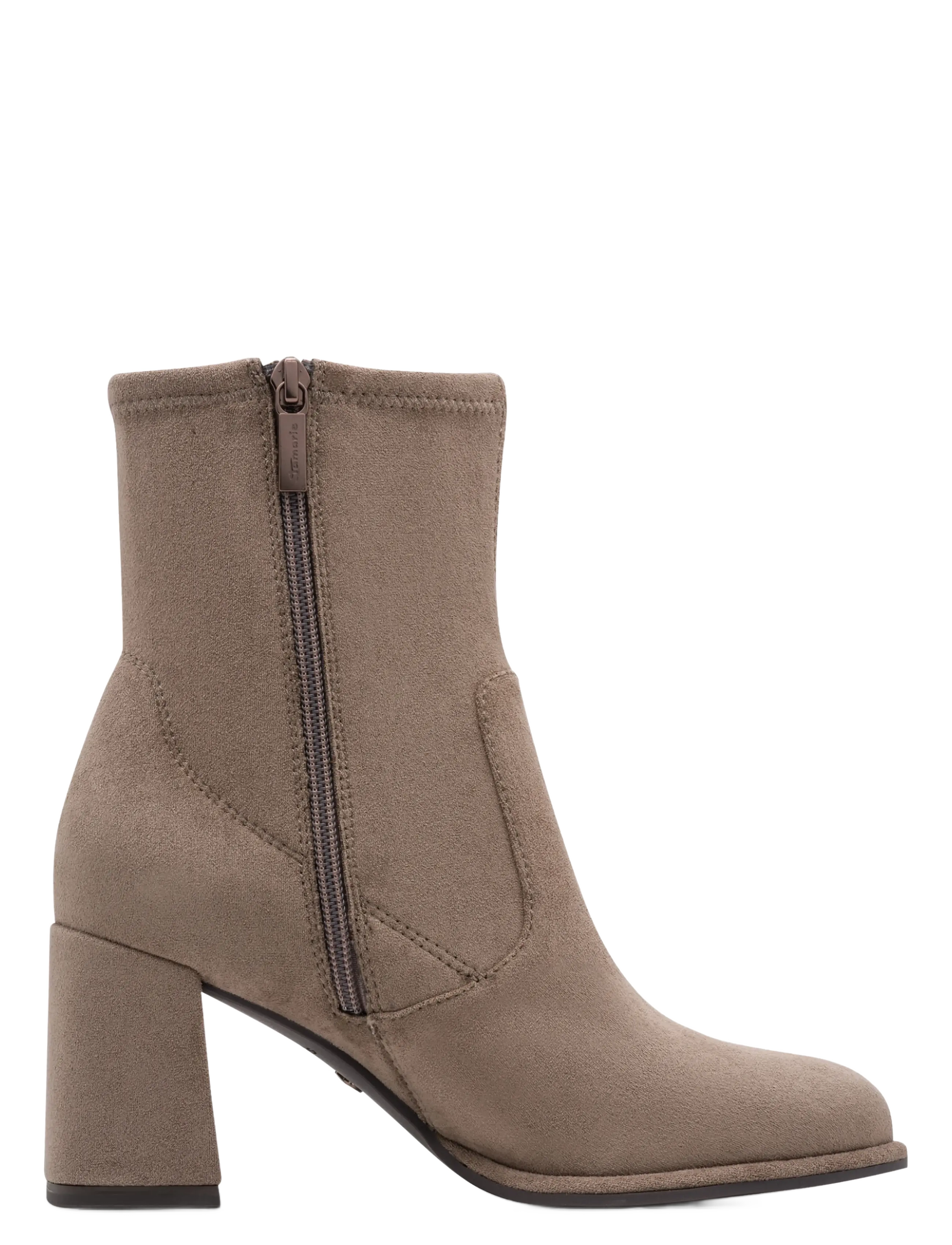 Tamaris - Women Boots - stiefeletten mit absatz - taupe suede - 2