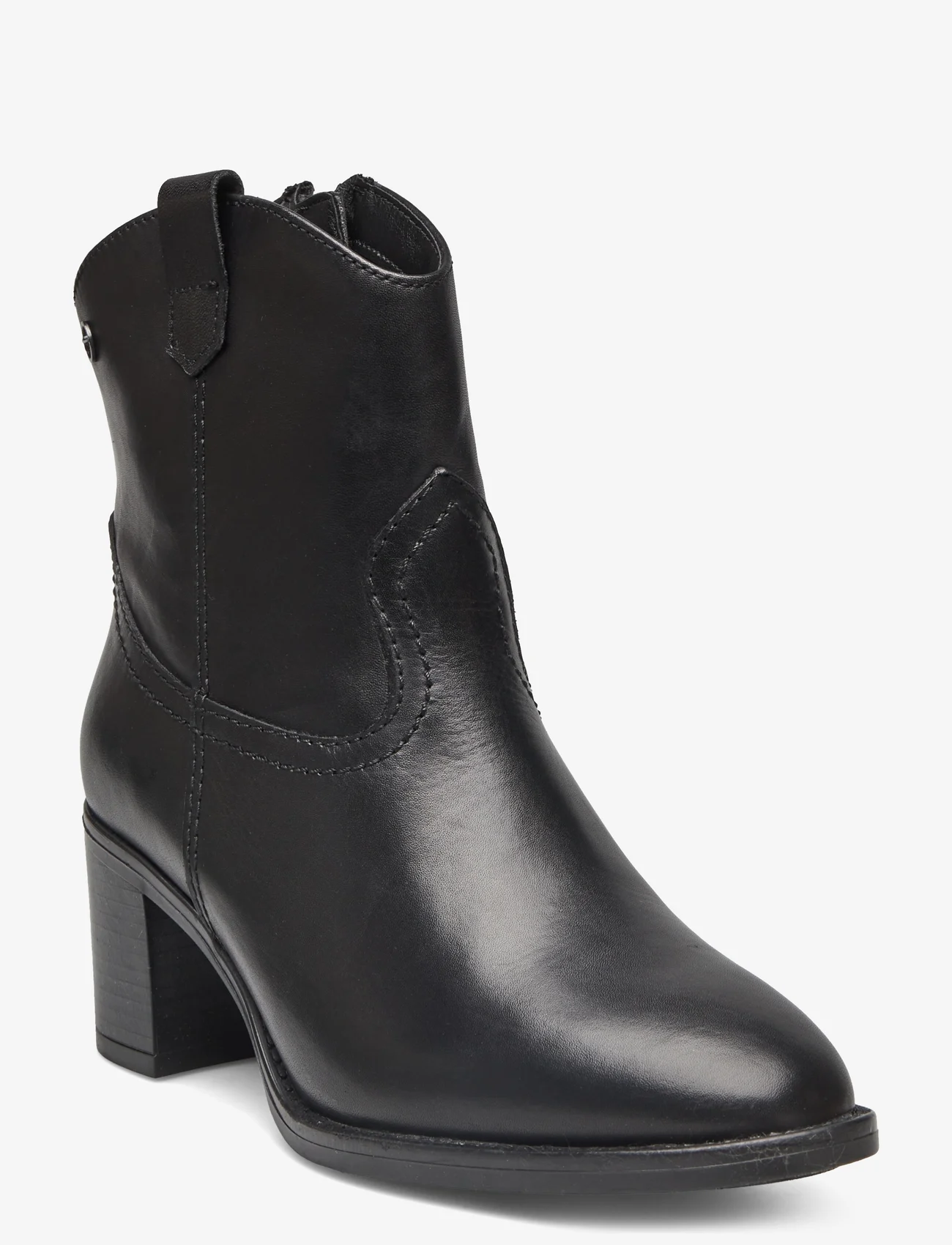 Tamaris - Women Boots - høj hæl - black leather - 0