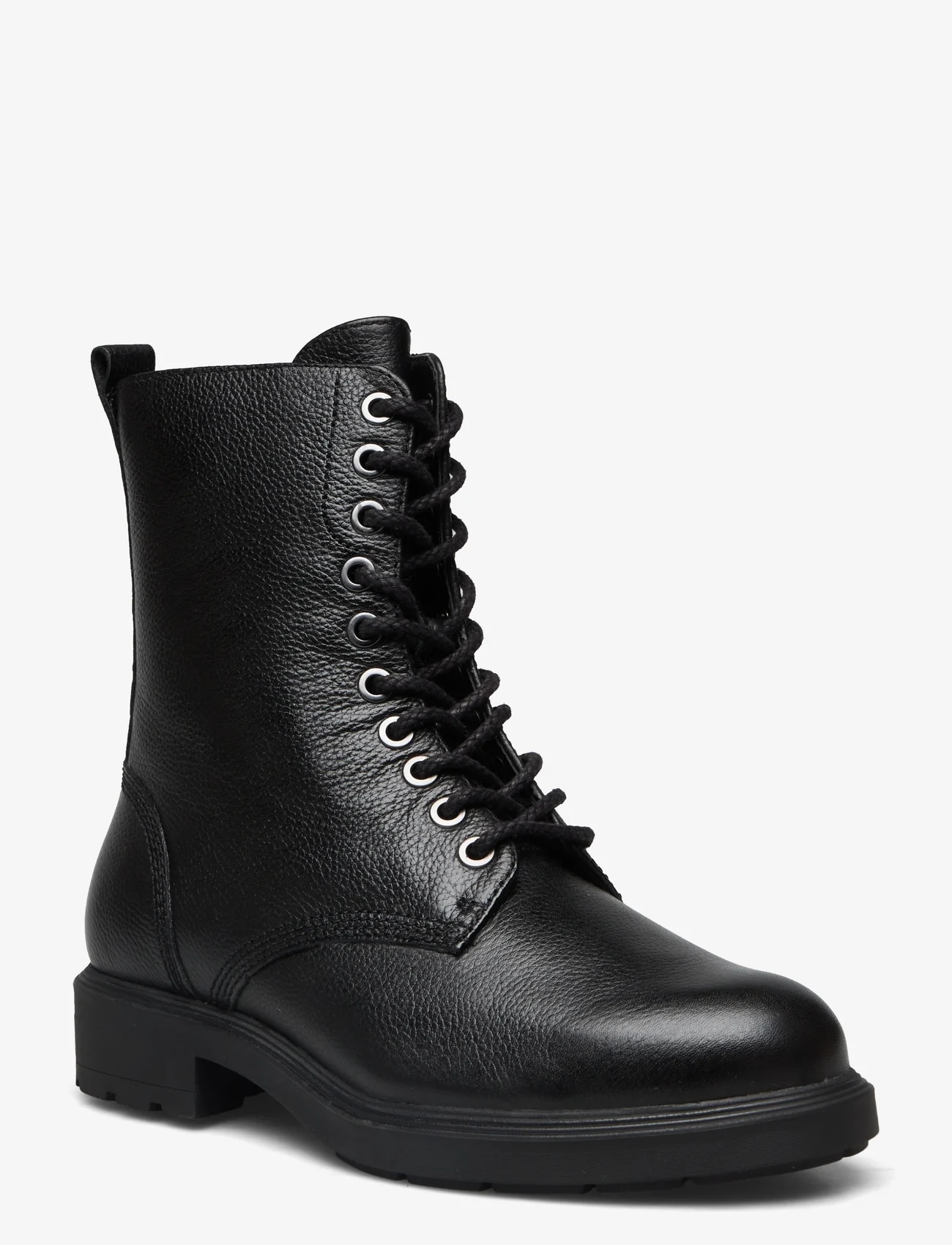 Tamaris - Women Boots - Šņorējami zābaki - black leather - 0