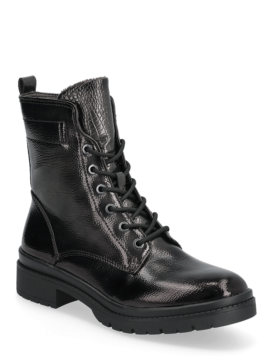 Tamaris - Women Boots - paeltega saapad - anthracite patent - 0
