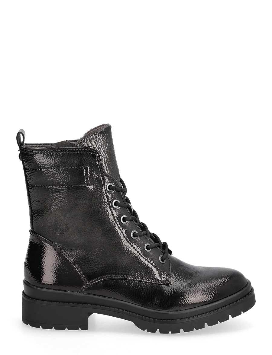 Tamaris - Women Boots - paeltega saapad - anthracite patent - 1