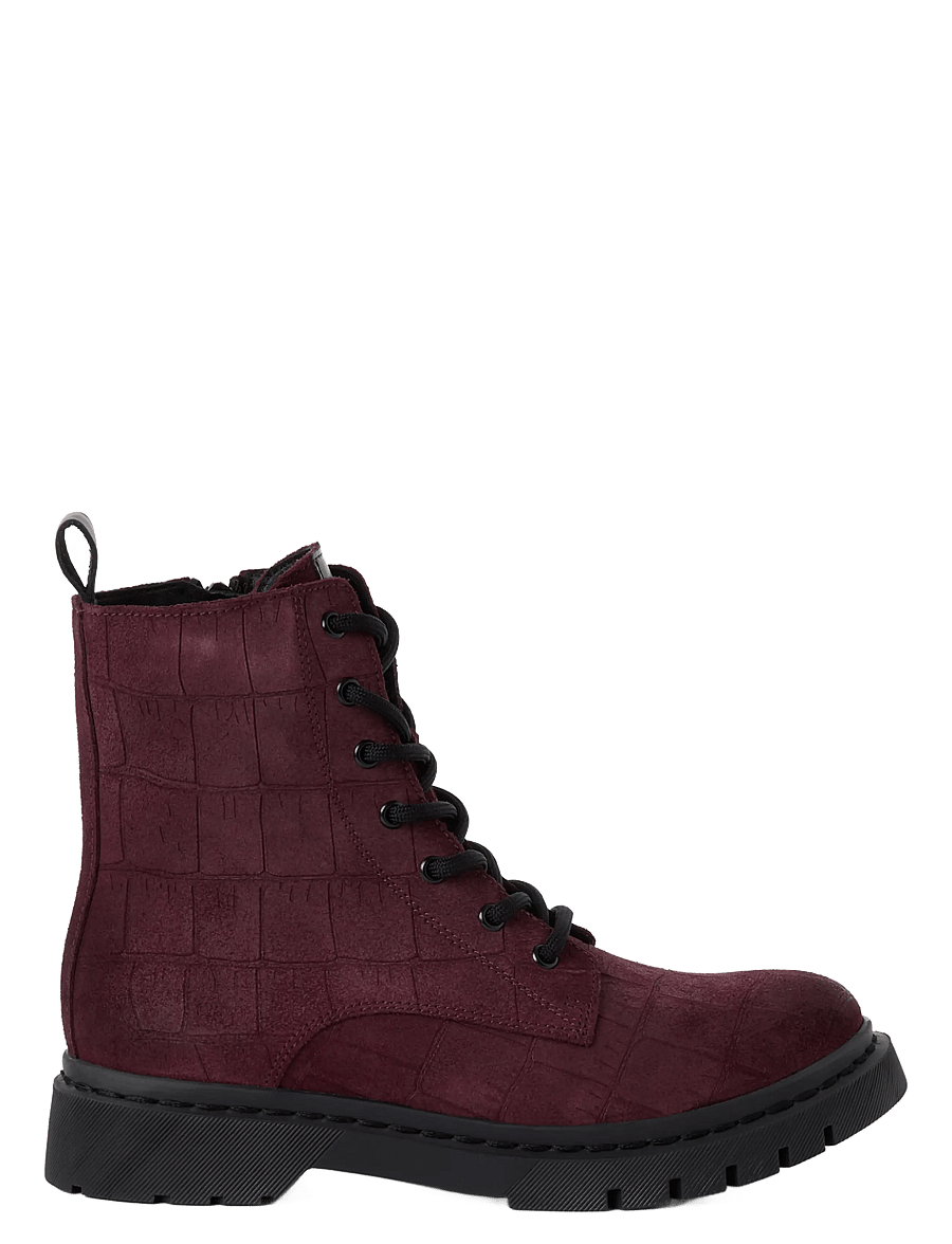 Tamaris - Women Boots - geschnürte stiefel - bordeaux croco - 1