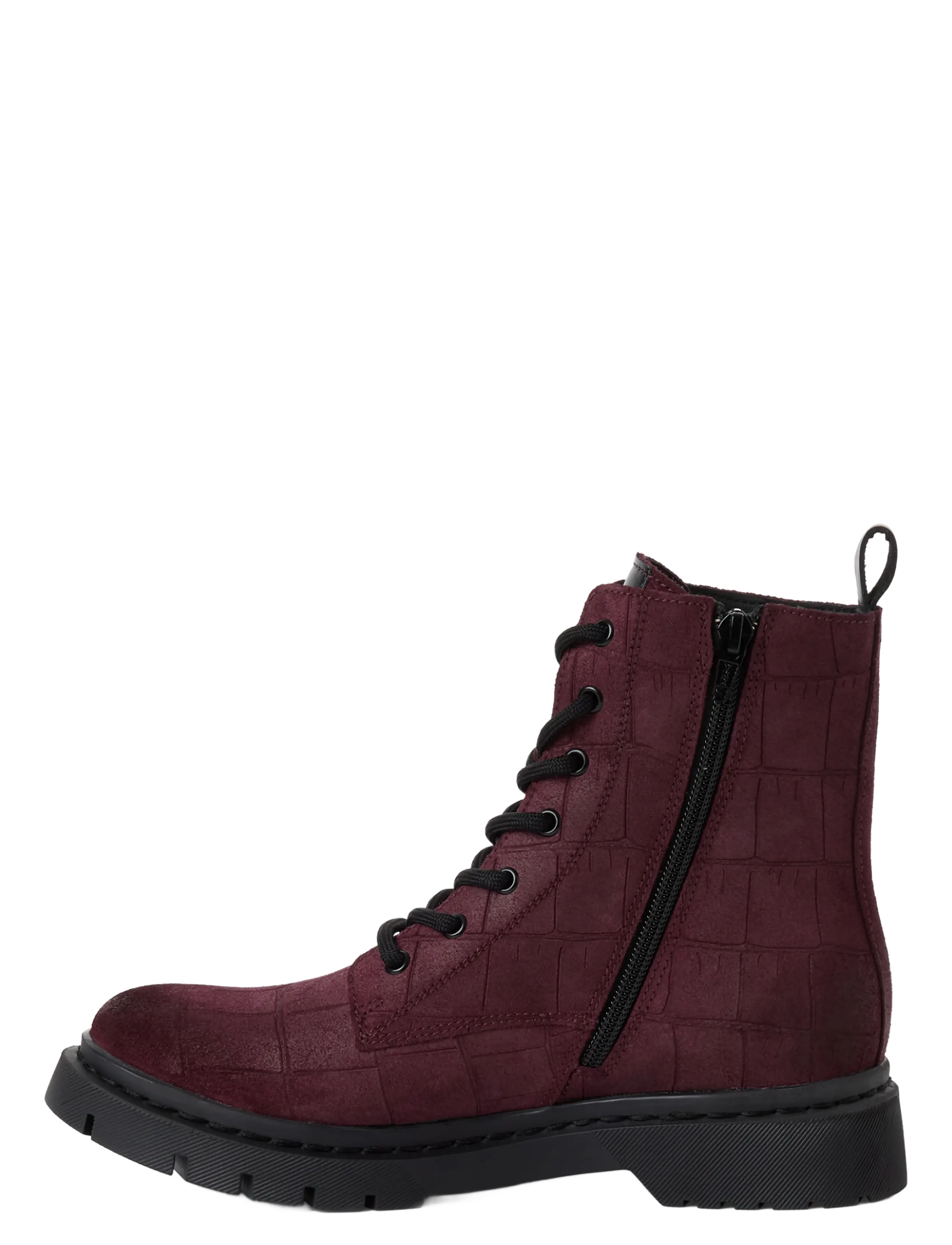 Tamaris - Women Boots - geschnürte stiefel - bordeaux croco - 2