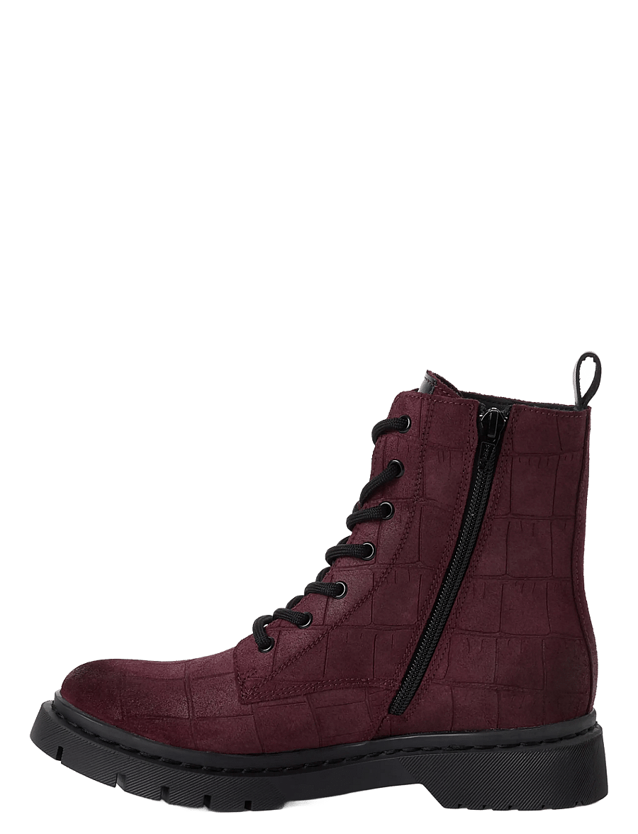 Tamaris - Women Boots - geschnürte stiefel - bordeaux croco - 2