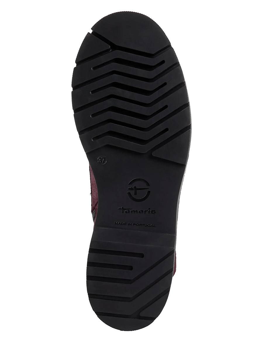 Tamaris - Women Boots - geschnürte stiefel - bordeaux croco - 3