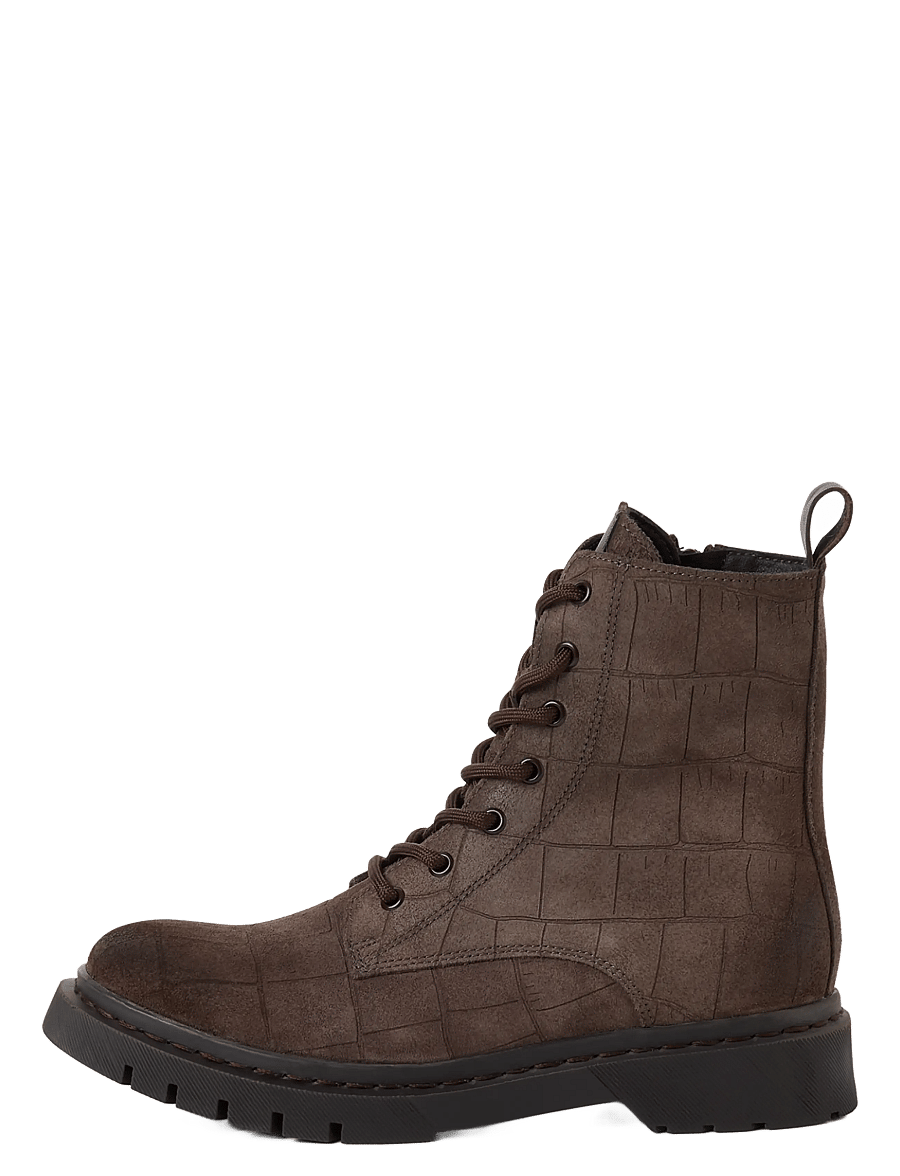 Tamaris - Women Boots - geschnürte stiefel - mocca croco - 1