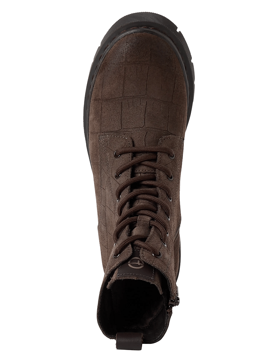 Tamaris - Women Boots - geschnürte stiefel - mocca croco - 4