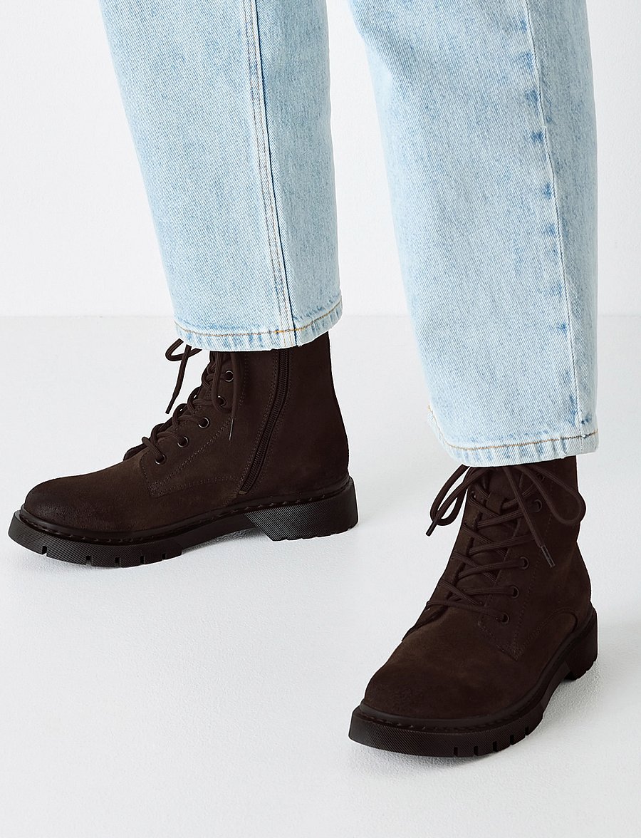 Tamaris - Women Boots - geschnürte stiefel - mocca suede - 5