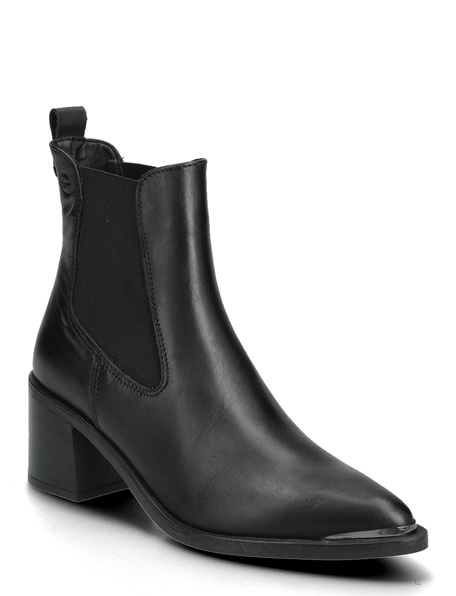 Tamaris - Women Boots - enkellaarsjes met hak - black leather - 0