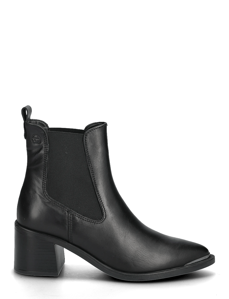 Tamaris - Women Boots - enkellaarsjes met hak - black leather - 1