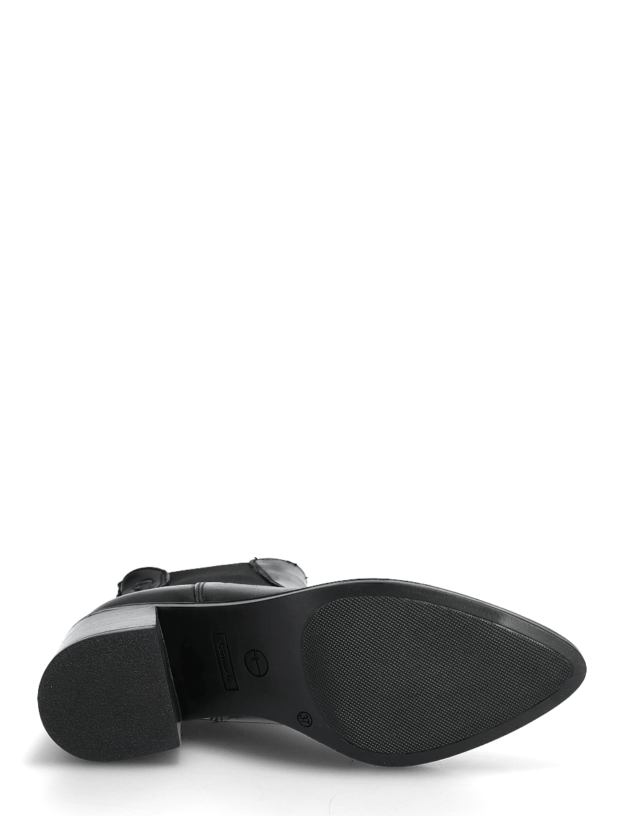 Tamaris - Women Boots - enkellaarsjes met hak - black leather - 4