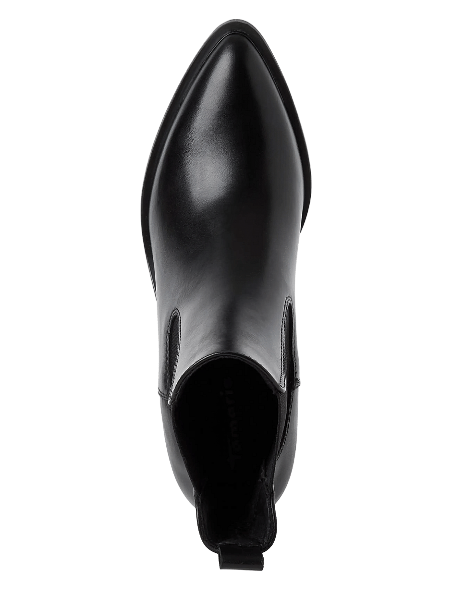 Tamaris - Women Boots - enkellaarsjes met hak - black leather - 5