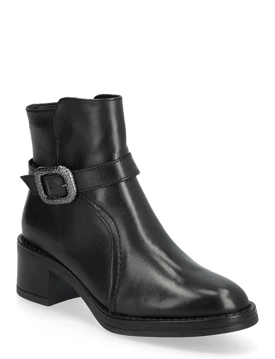 Tamaris - Women Boots - kontsaga poolsaapad - black leather - 0