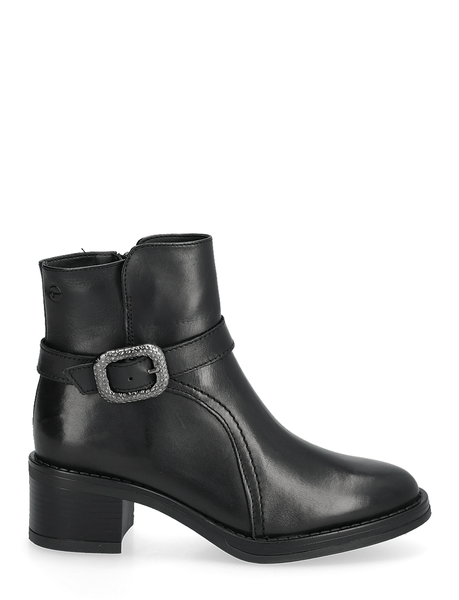 Tamaris - Women Boots - kontsaga poolsaapad - black leather - 1