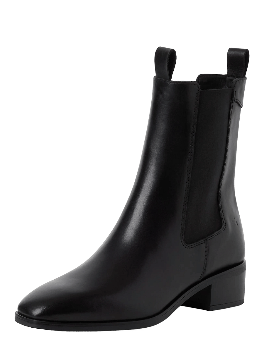 Tamaris - Women Boots - stövletter - black leather - 0