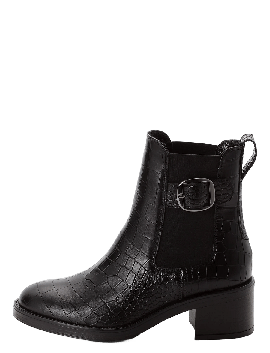 Tamaris - Women Boots - stiefeletten mit absatz - black croco - 1