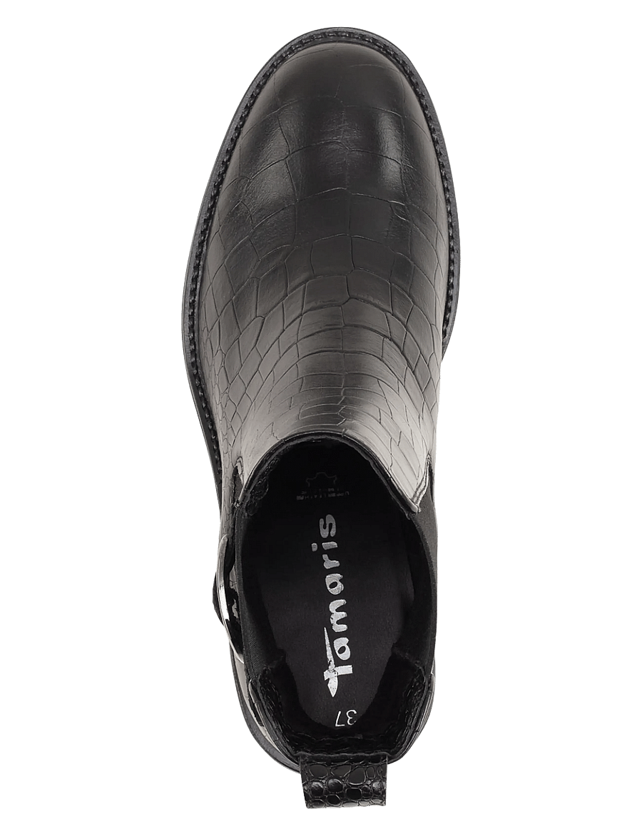 Tamaris - Women Boots - stiefeletten mit absatz - black croco - 4