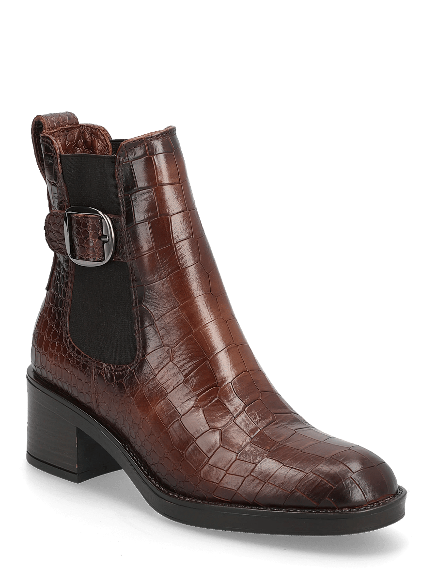 Tamaris - Women Boots - stiefeletten mit absatz - cognac croco - 0