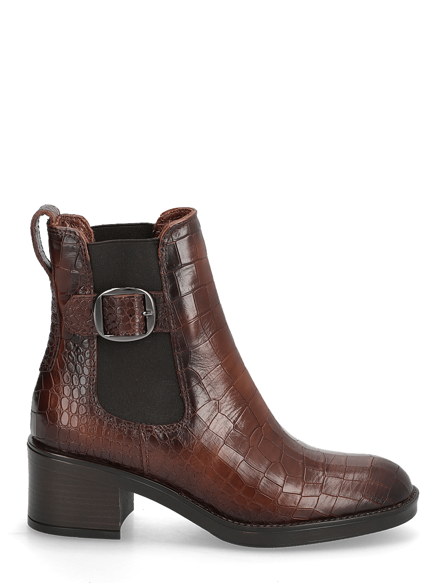 Tamaris - Women Boots - stiefeletten mit absatz - cognac croco - 1
