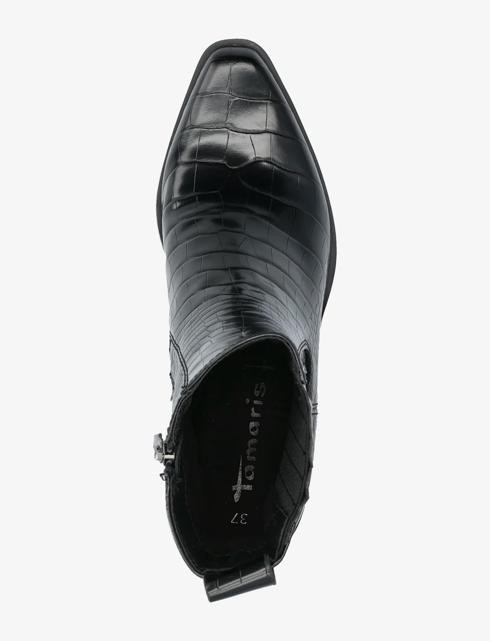 Tamaris - Women Boots - kontsaga poolsaapad - black croco - 3