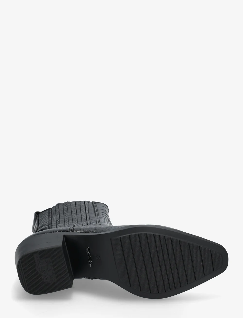 Tamaris - Women Boots - kontsaga poolsaapad - black croco - 4