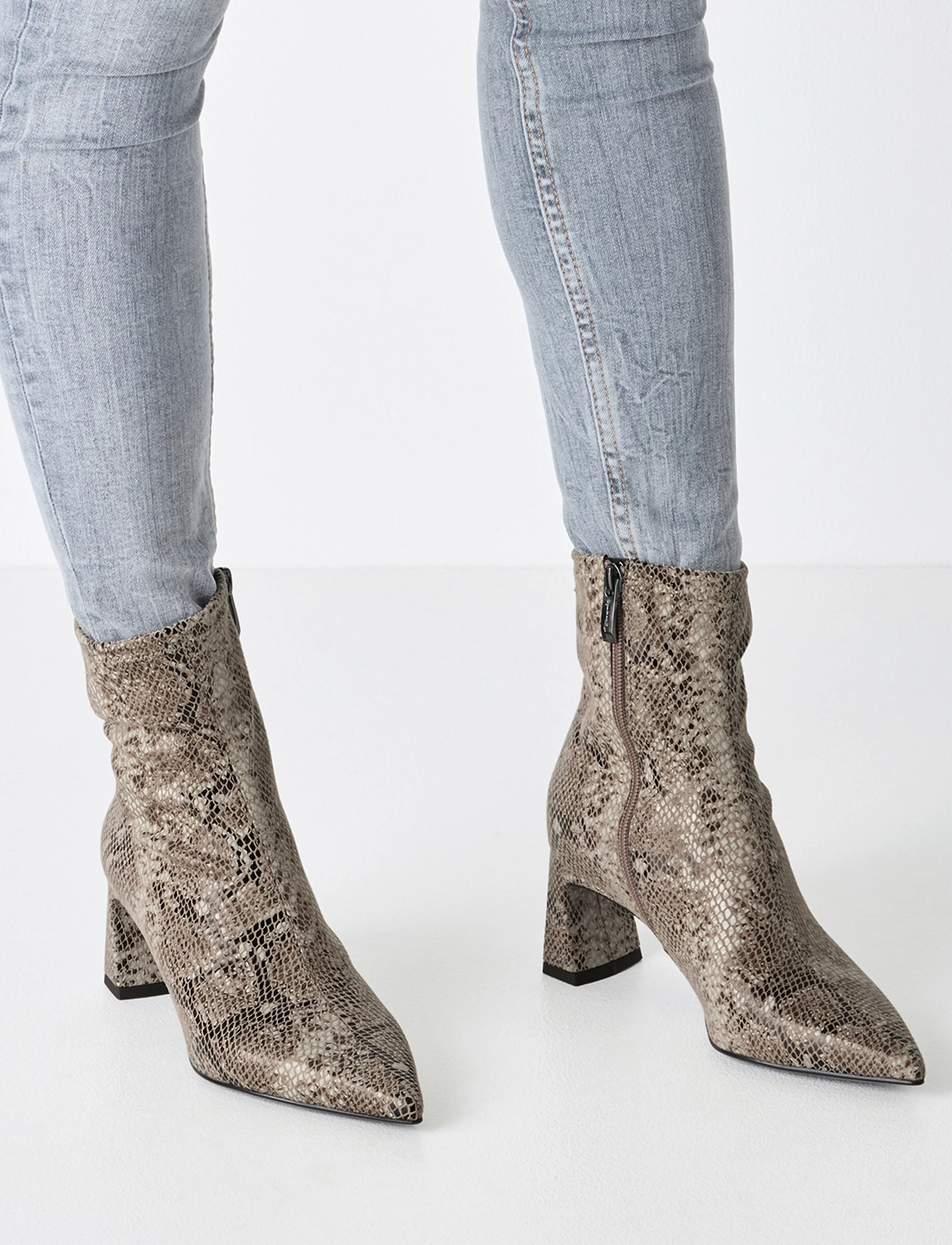 Tamaris - Women Boots - stövletter - beige snake - 5