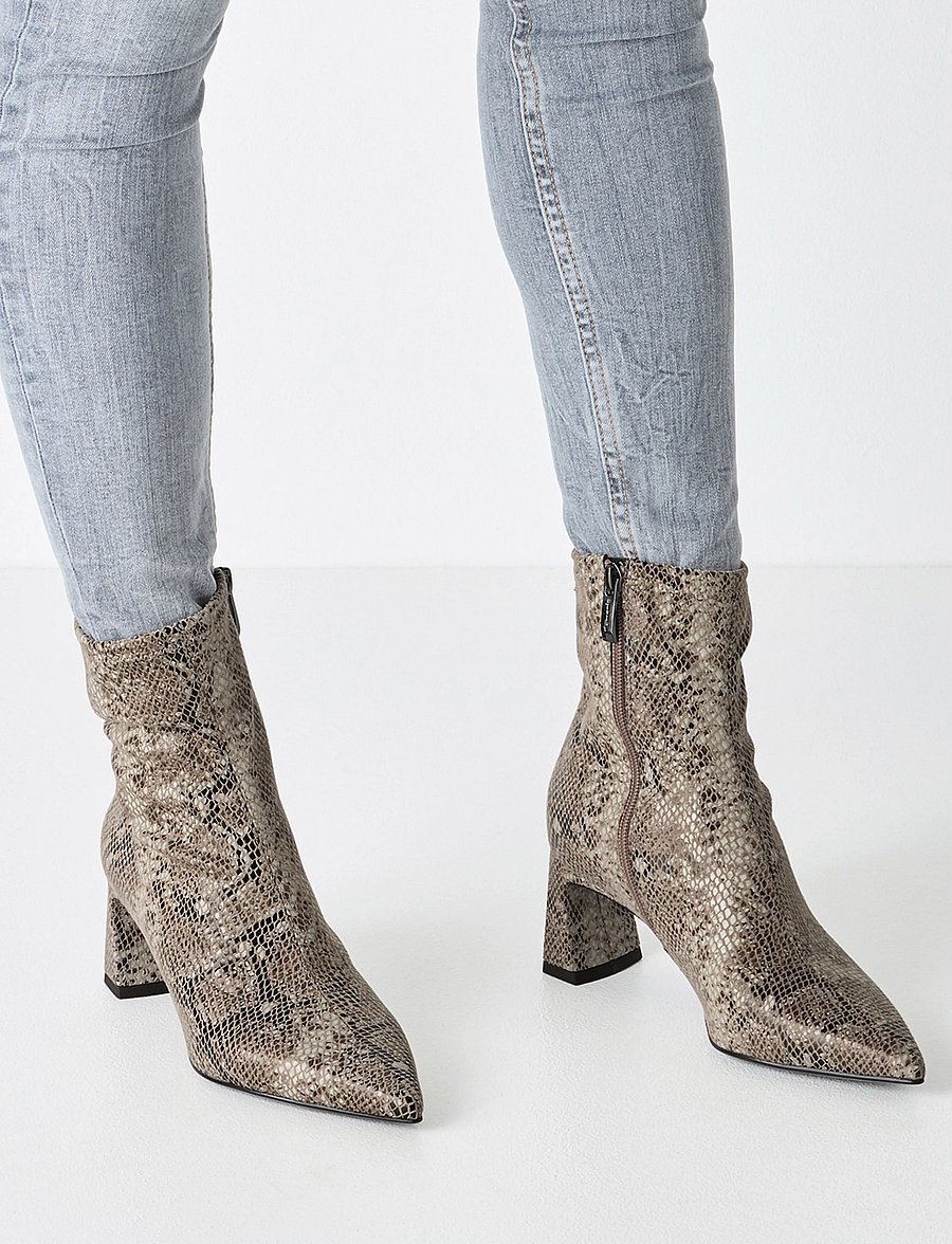 Tamaris - Women Boots - stiefeletten mit absatz - beige snake - 5