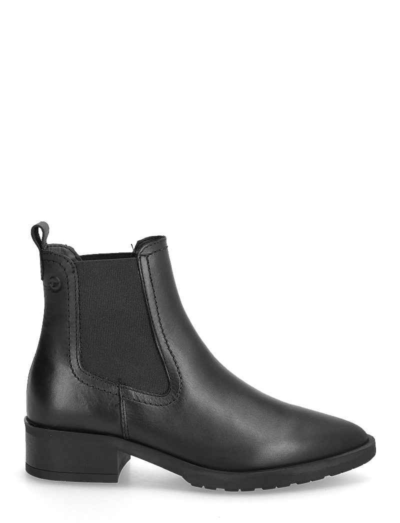 Tamaris - Women Boots - platta ankelboots - black leather - 1