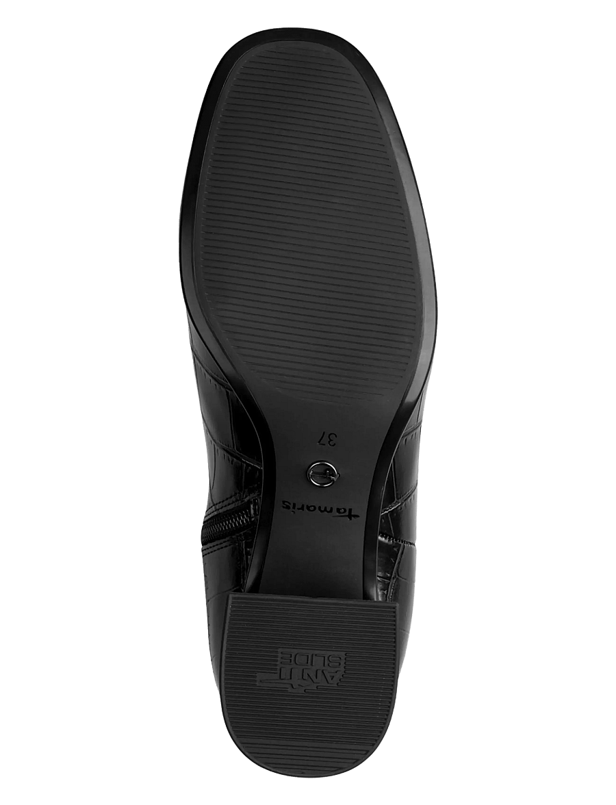 Tamaris - Women Boots - støvletter - black croco - 4