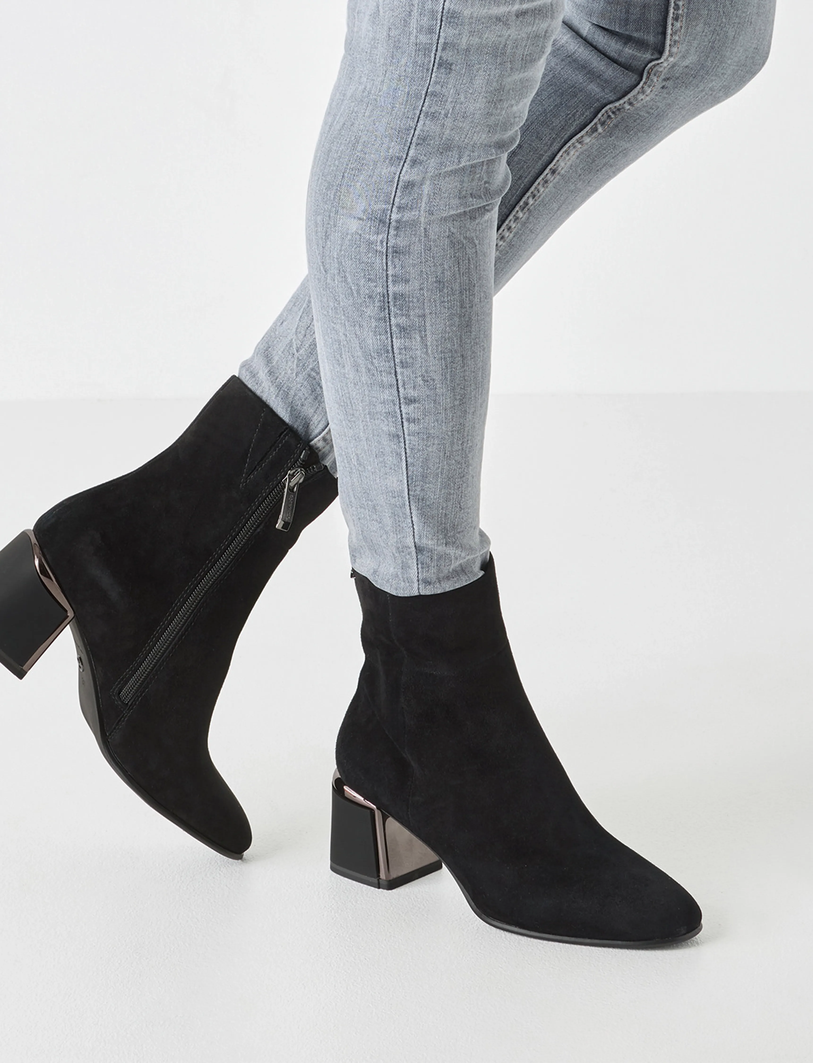 Tamaris - Women Boots - hög klack - black suede - 5