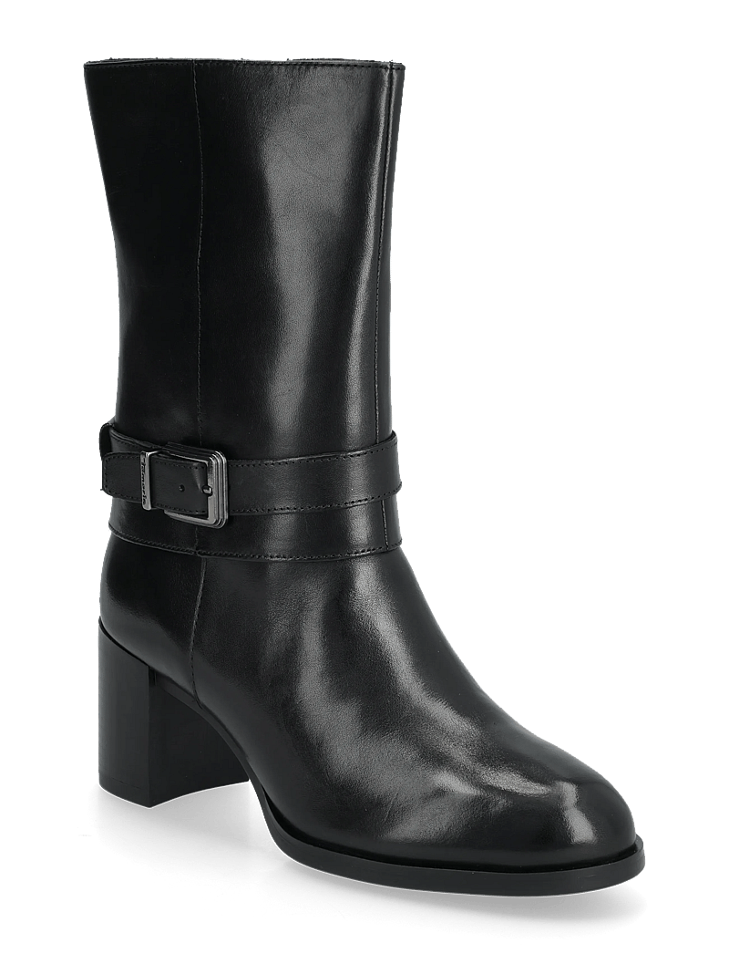 Tamaris - Women Boots - kontsaga poolsaapad - black leather - 0