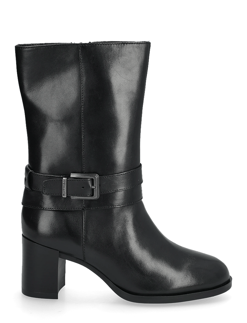 Tamaris - Women Boots - kontsaga poolsaapad - black leather - 1
