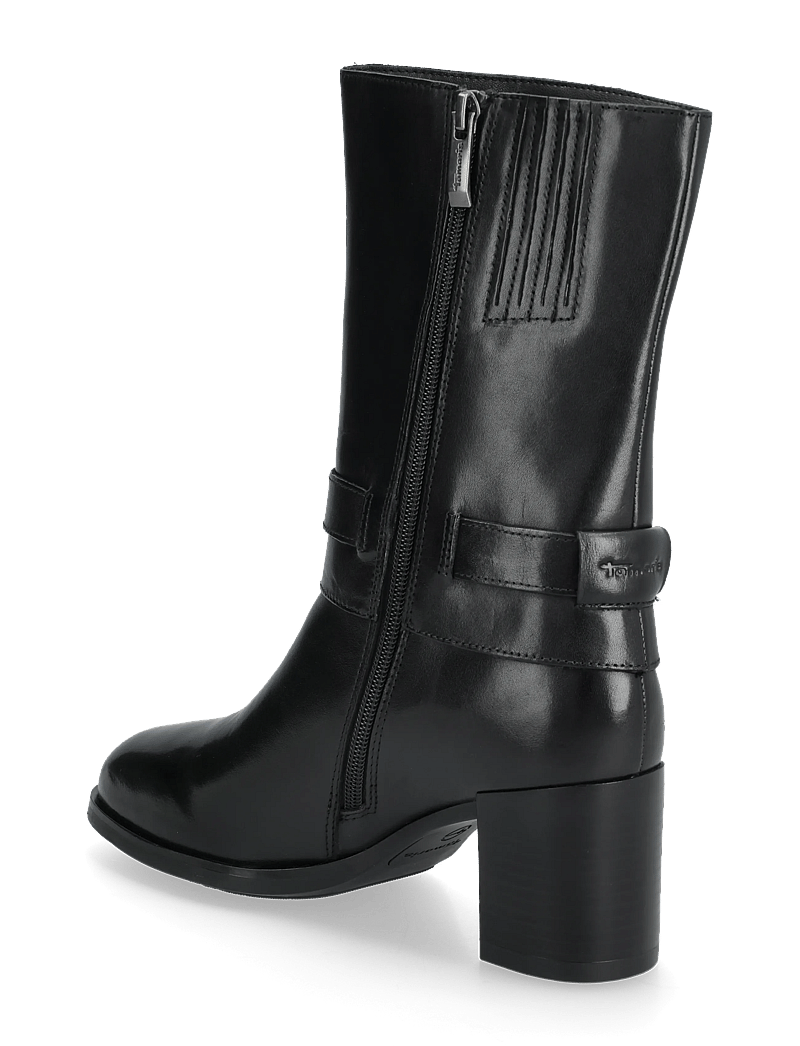 Tamaris - Women Boots - kontsaga poolsaapad - black leather - 2