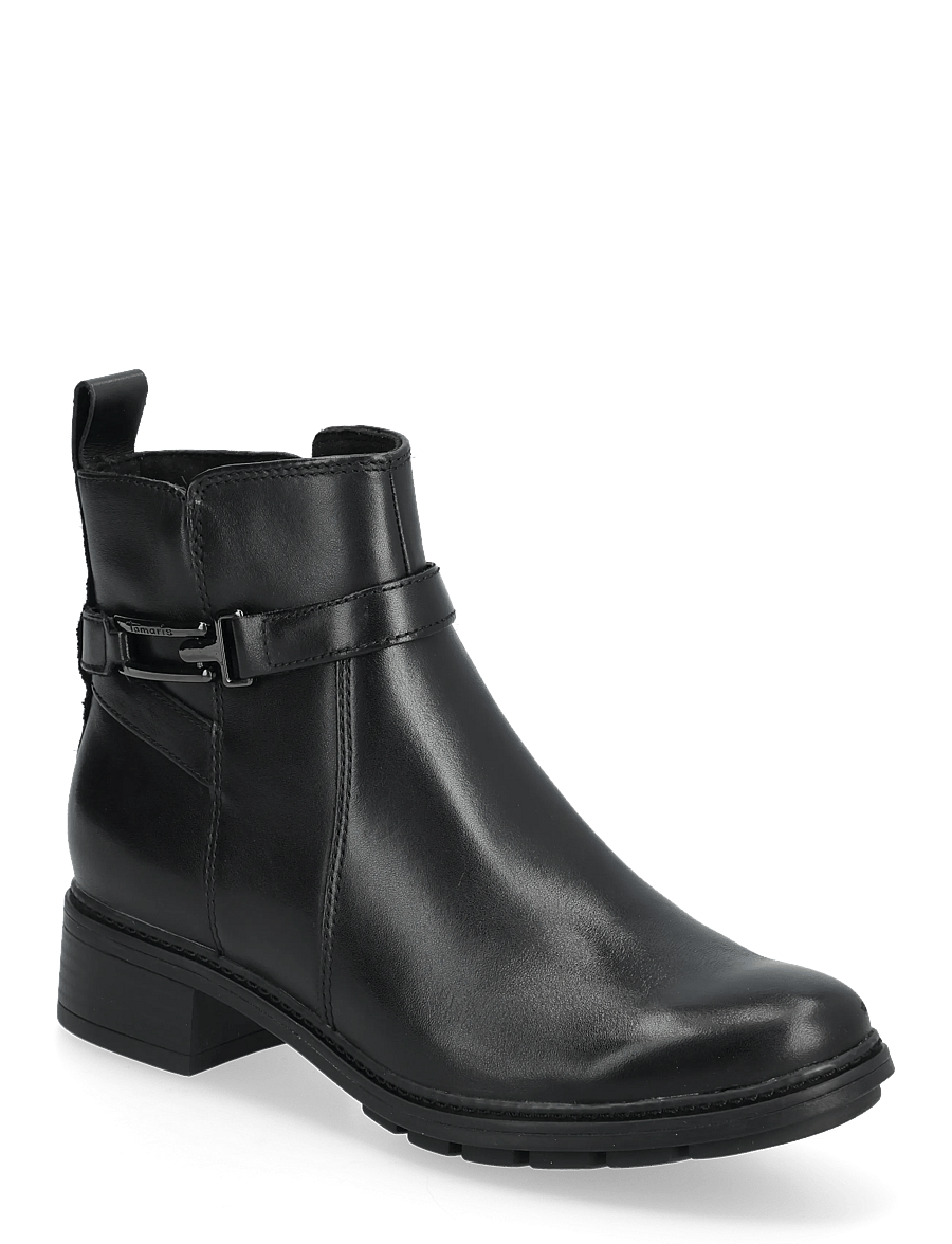 Tamaris - Women Boots - botki na obcasie - black leather - 0