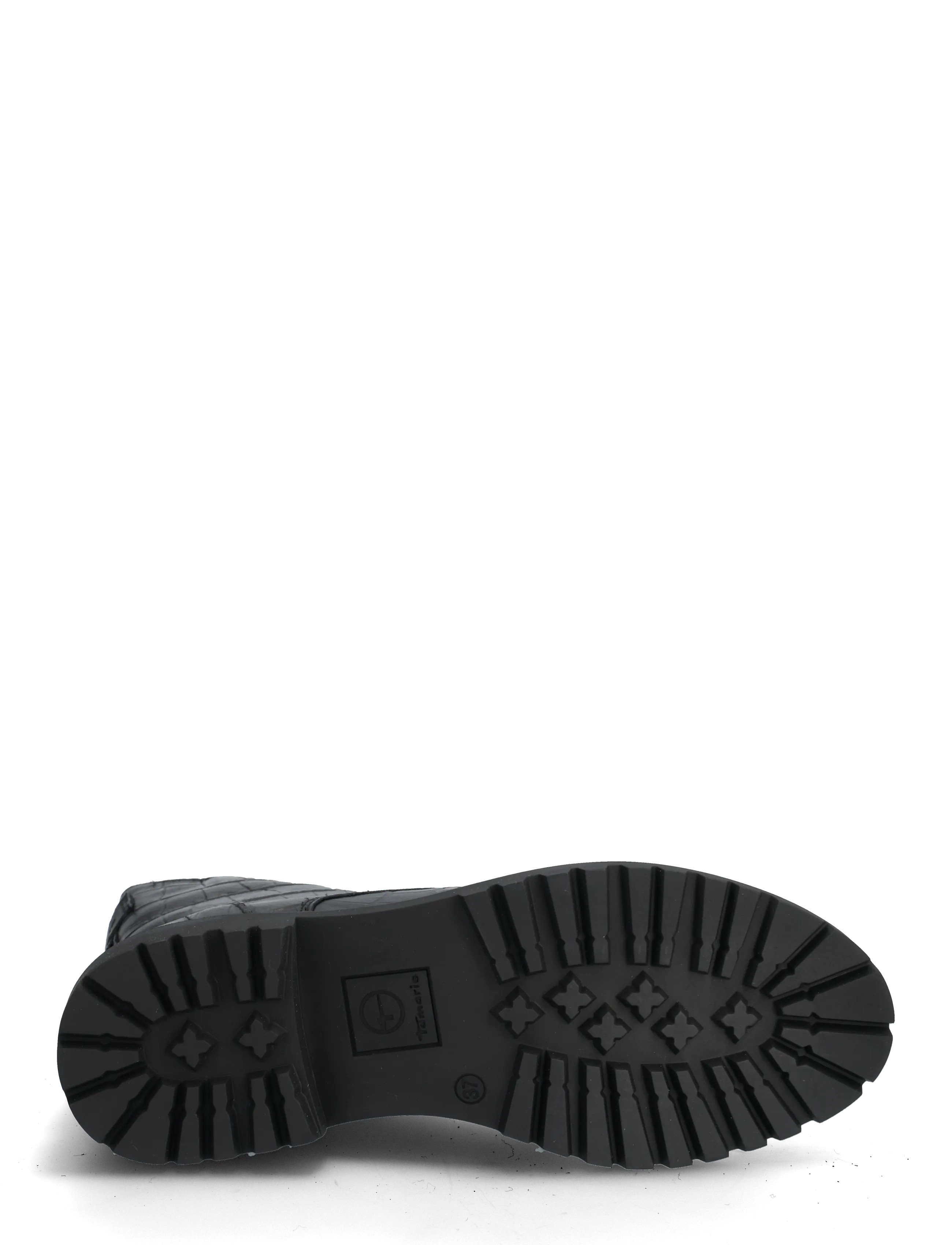 Tamaris - Women Boots - platta ankelboots - black croco - 4
