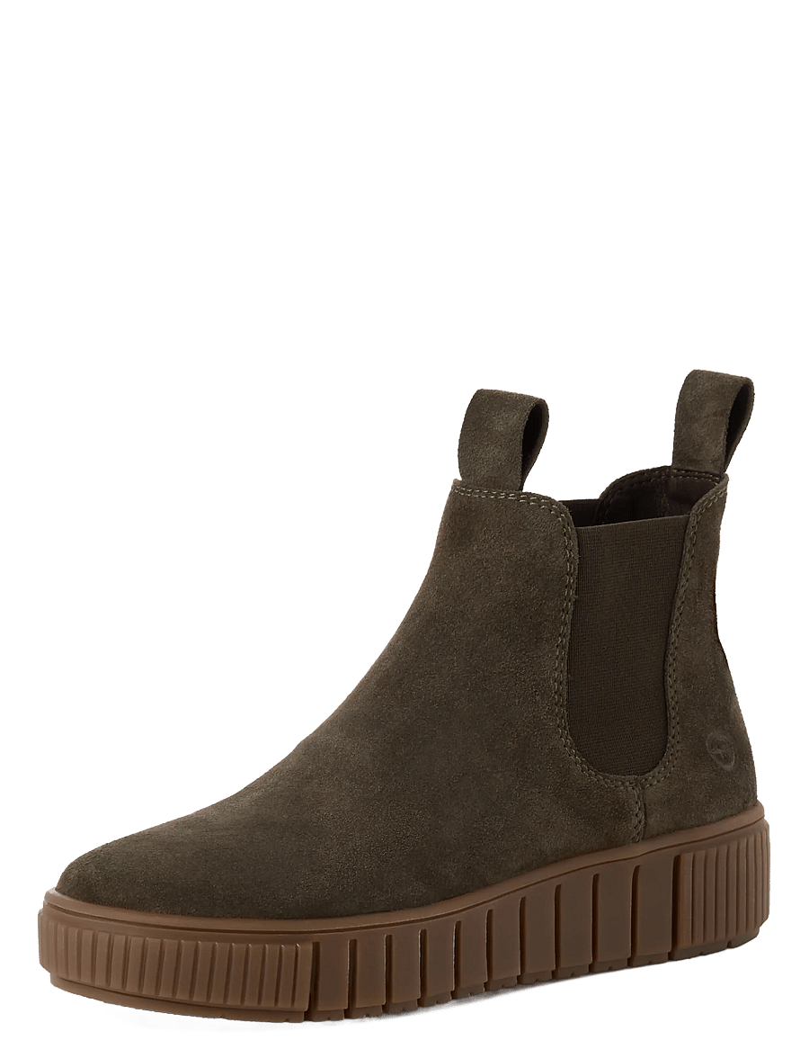 Tamaris - Women Boots - madalad poolsaapad - olive suede - 0