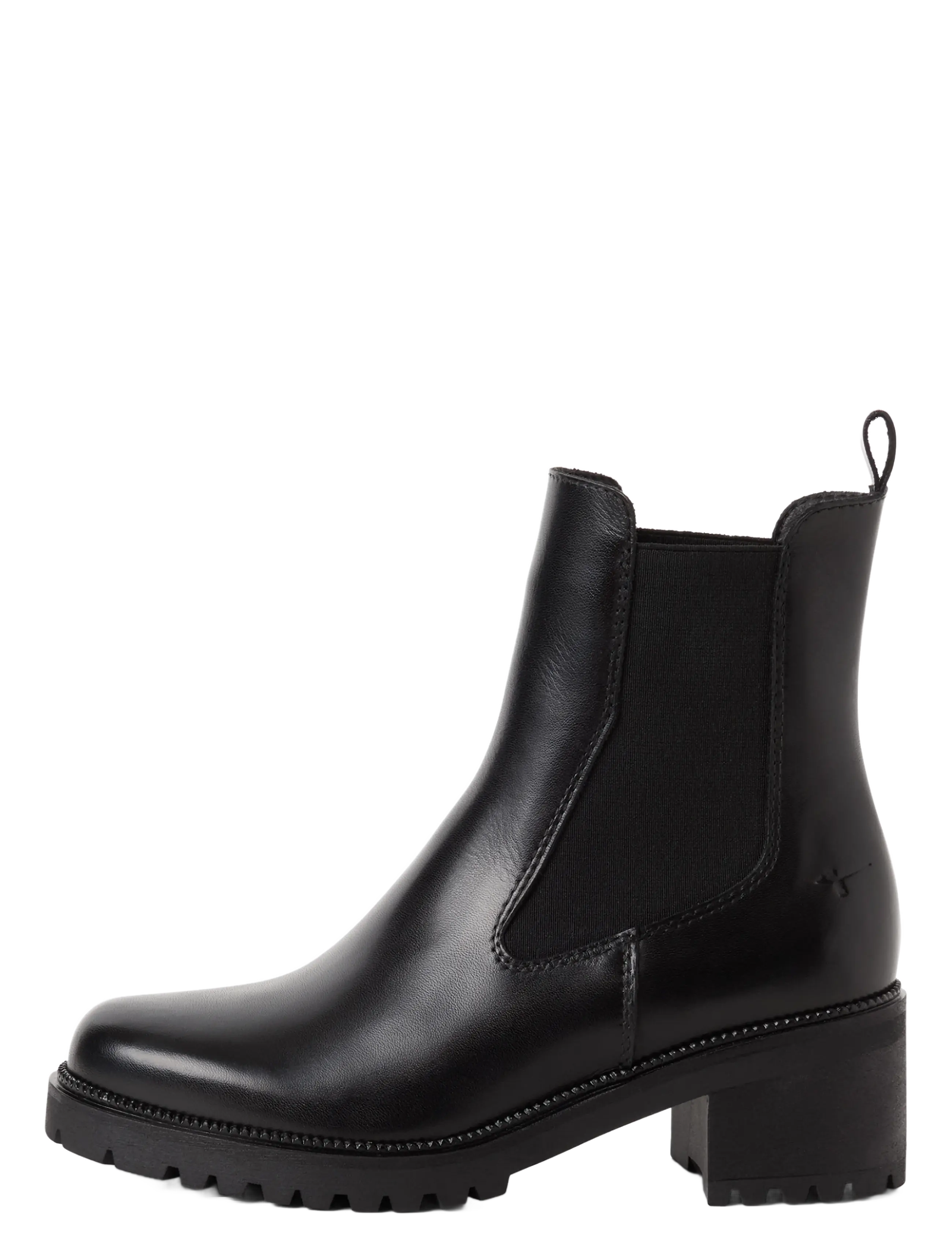 Tamaris - Women Boots - kontsaga poolsaapad - black leather - 1