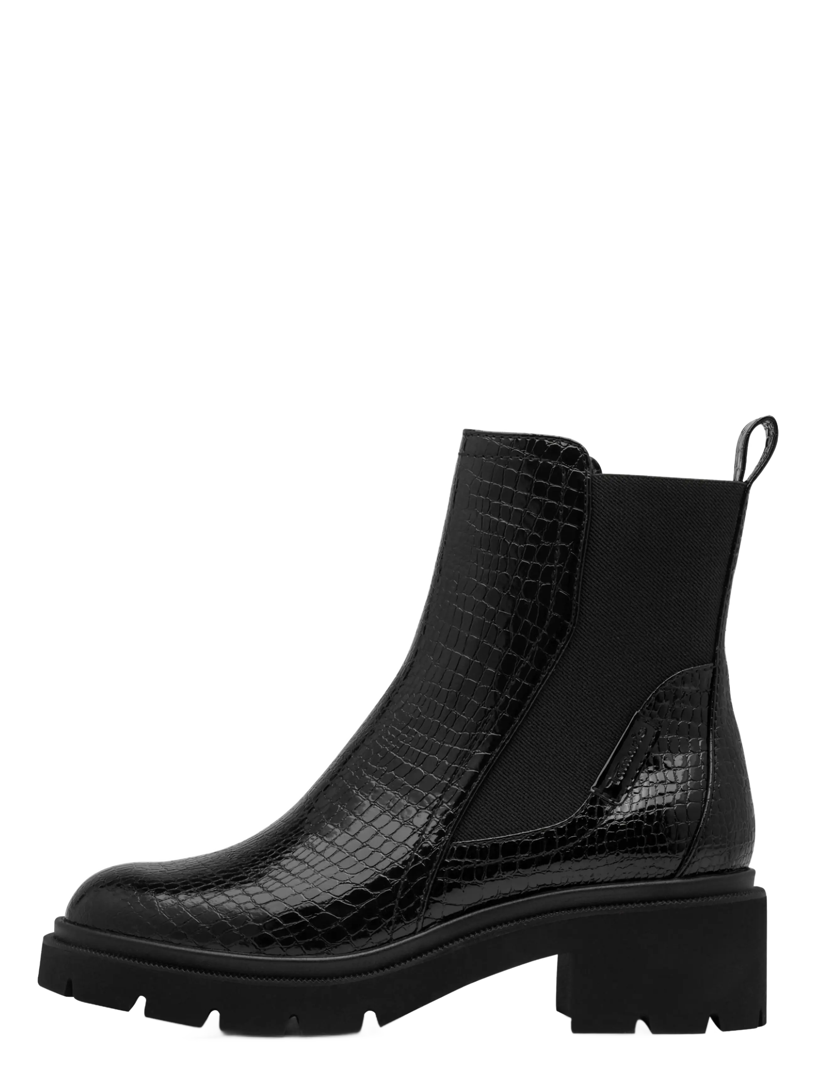 Tamaris - Women Boots - chelsea boots - black croco - 1