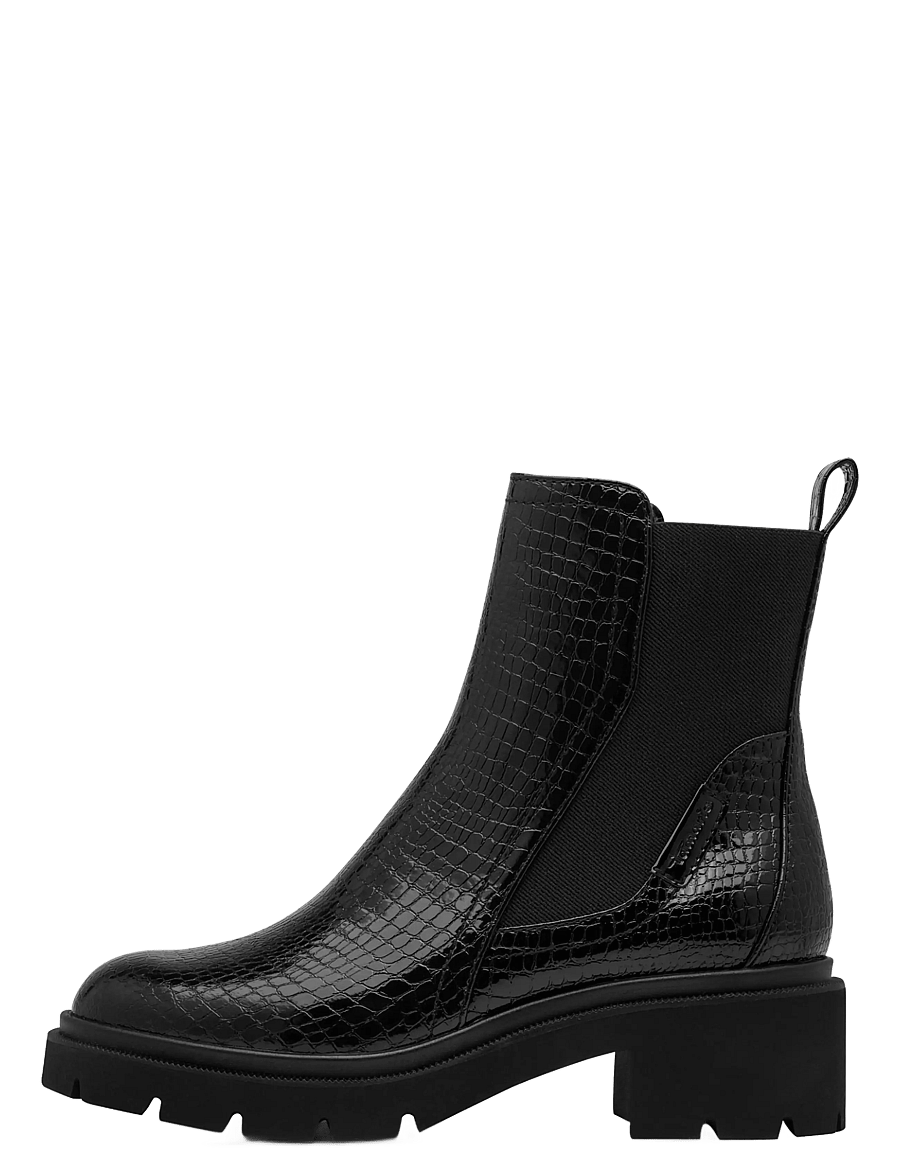 Tamaris - Women Boots - chelsea boots - black croco - 1