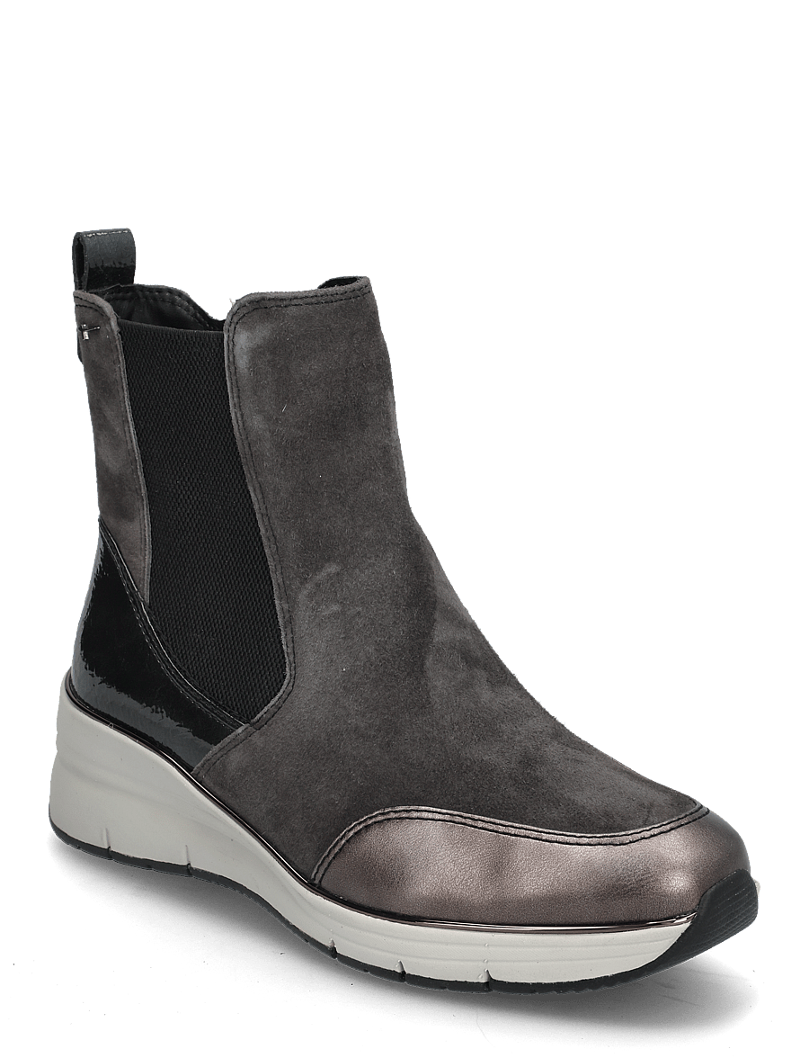 Tamaris - Women Boots - platte enkellaarsjes - grey comb - 0
