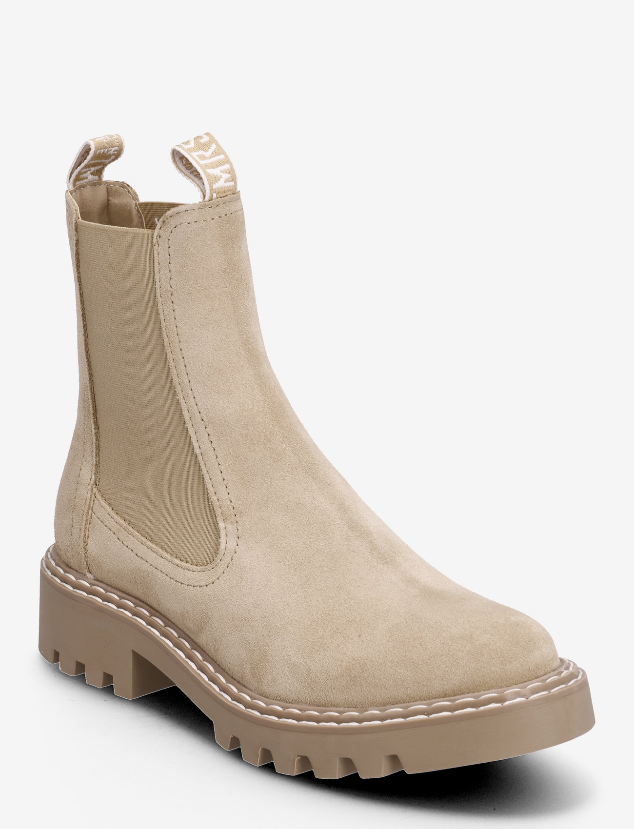 Tamaris - Women Boots - platte enkellaarsjes - beige suede - 0
