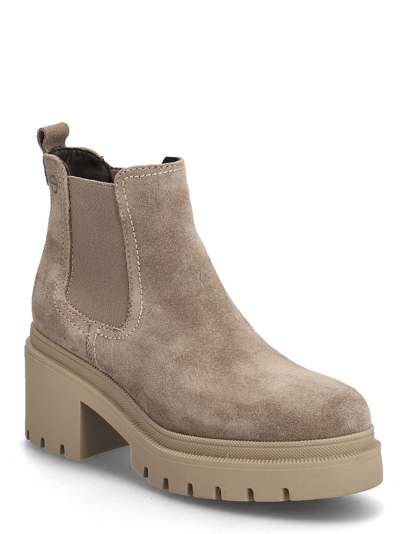 Tamaris - Women Boots - heeled ankle boots - taupe suede - 0