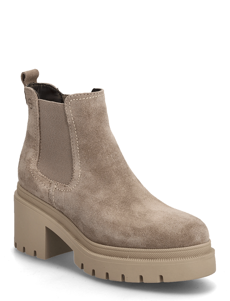 Tamaris - Women Boots - kontsaga poolsaapad - taupe suede - 0
