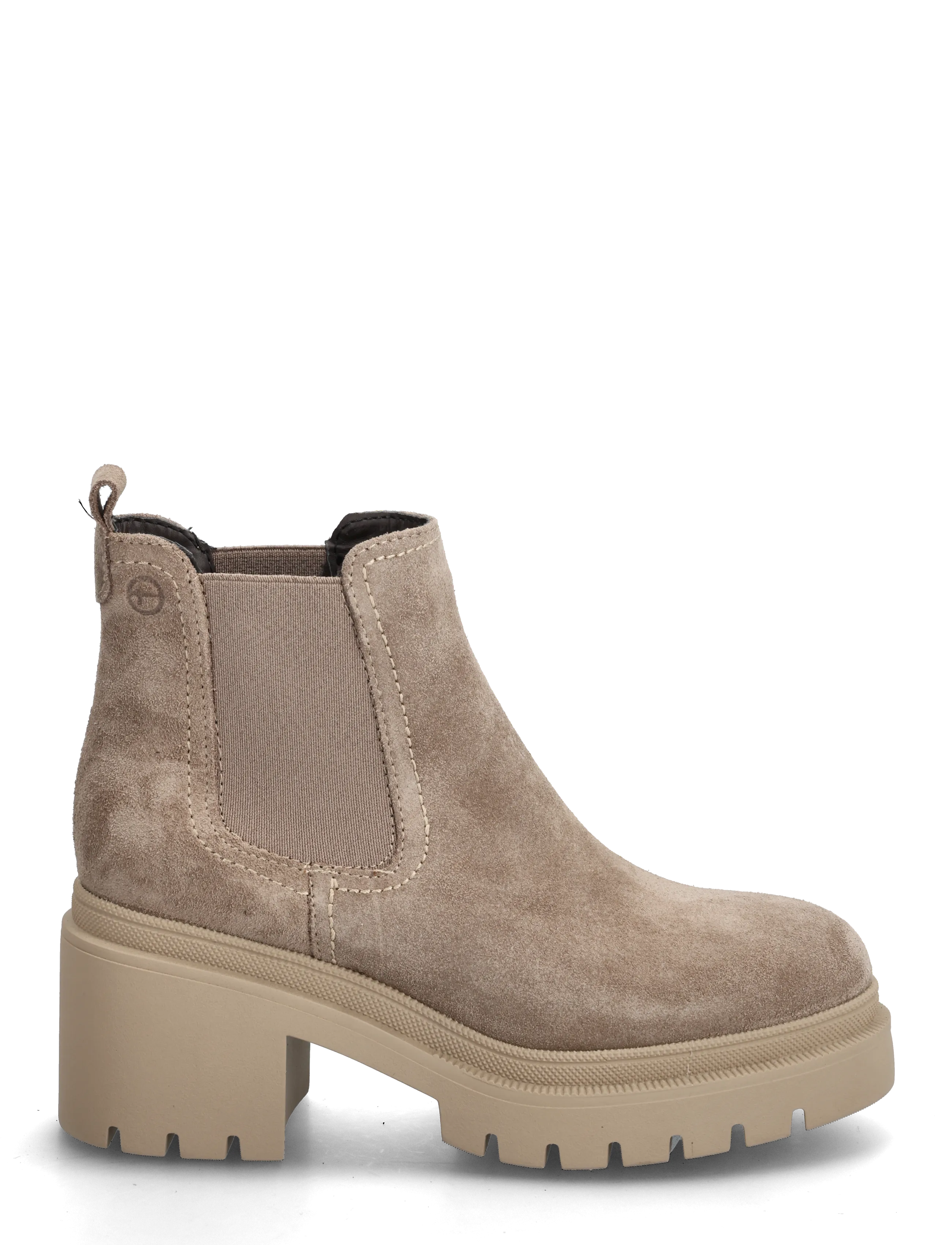 Tamaris - Women Boots - kontsaga poolsaapad - taupe suede - 1