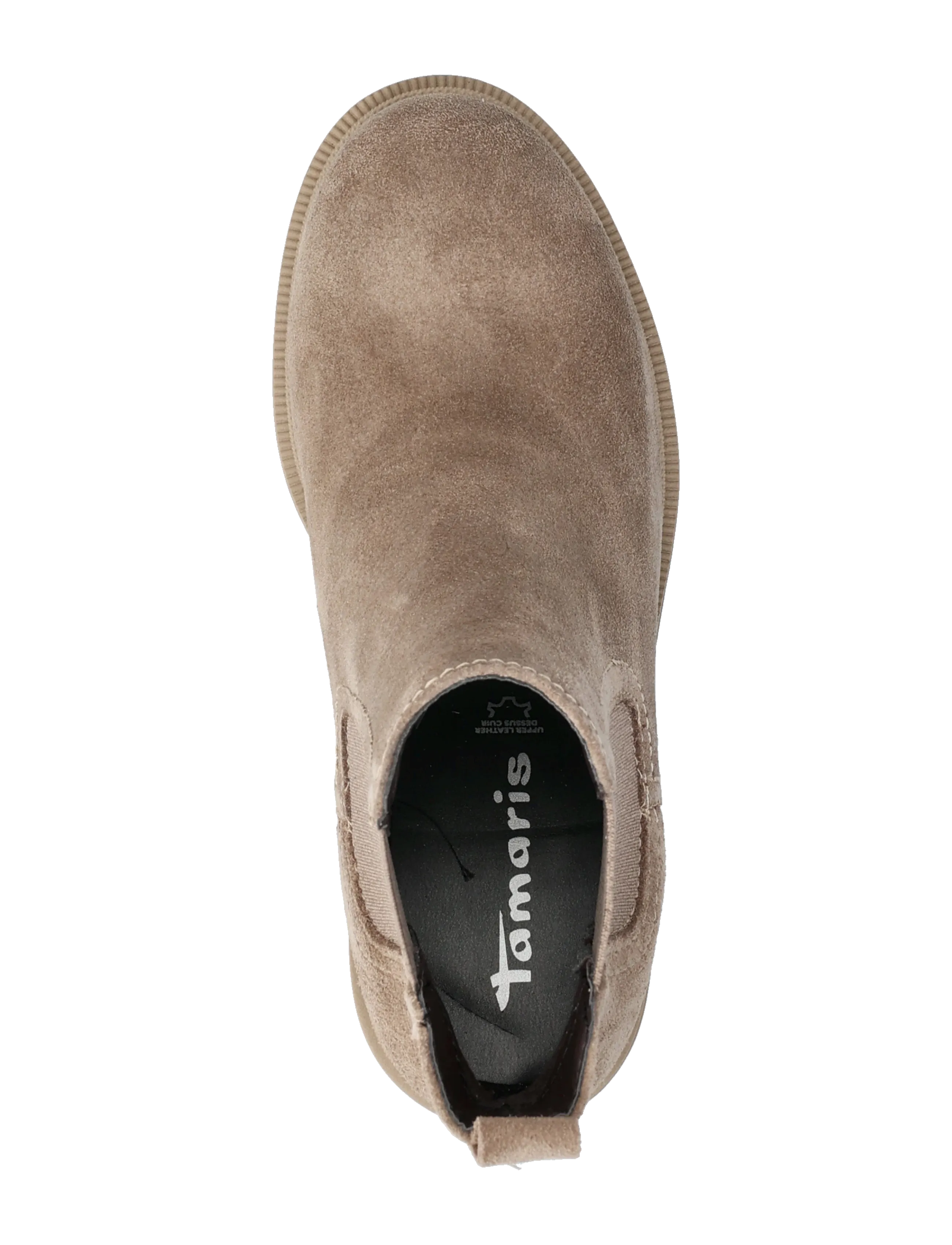 Tamaris - Women Boots - kontsaga poolsaapad - taupe suede - 3