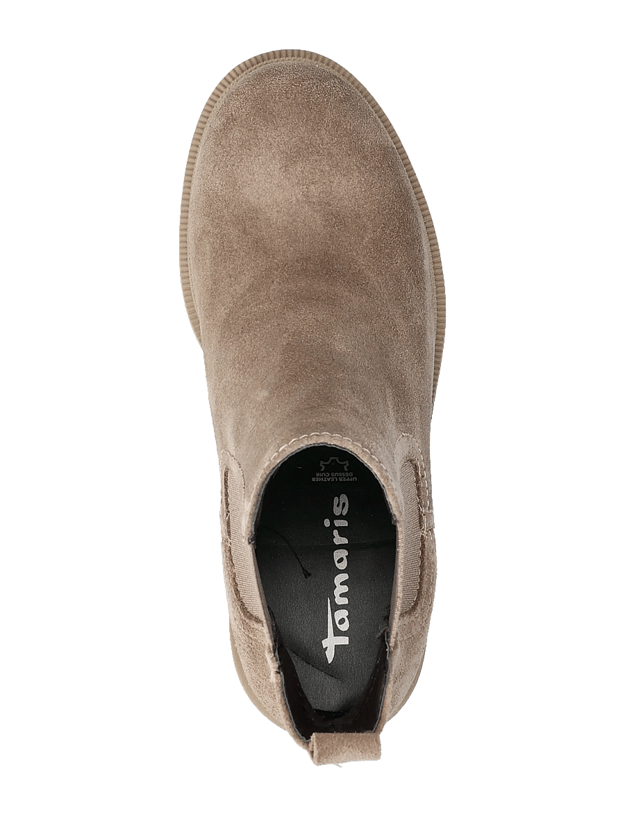 Tamaris - Women Boots - kontsaga poolsaapad - taupe suede - 3
