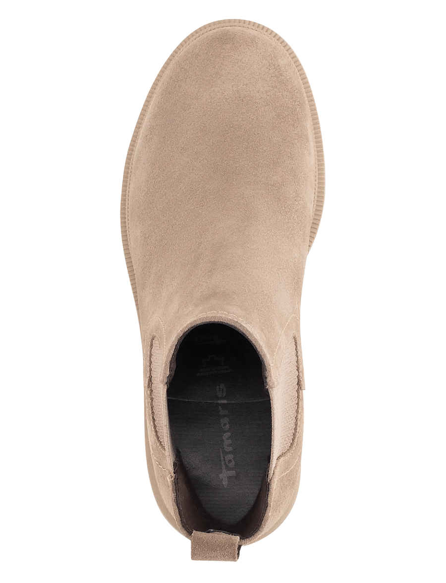Tamaris - Women Boots - kontsaga poolsaapad - taupe suede - 5